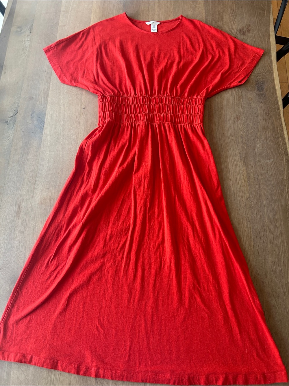 H&M Smock Waisted Dress- Tomato Red